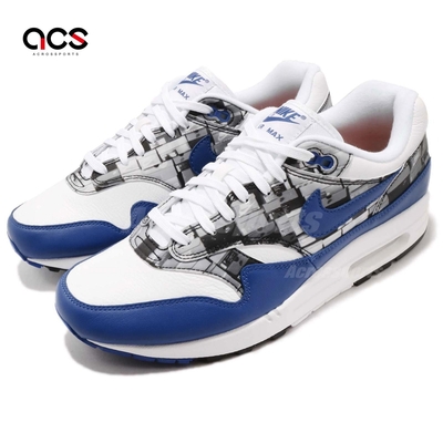 Nike 休閒鞋 Air Max 1 PRNT 運動 男鞋 We Love atmos聯名 藍 白 AQ0927100