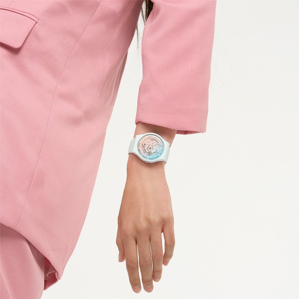 Swatch New Gent 原創系列手錶FLEETINGLY ICEBLUE (41mm) 男錶女錶手錶