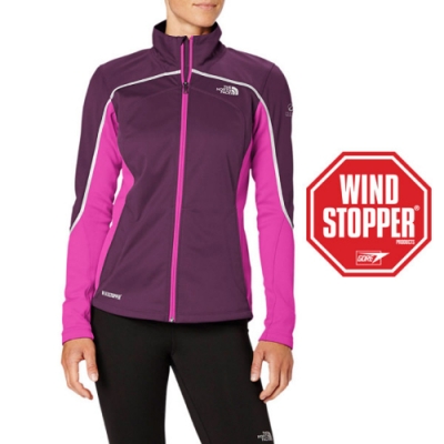 The North Face 女新款 Windstopper 防風外套_陰影紫/紫羅蘭粉 V