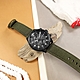 TOMMY HILFIGER / 軍事風格 兩地時間 日本機芯 帆布皮革手錶-黑x軍綠/44mm product thumbnail 1