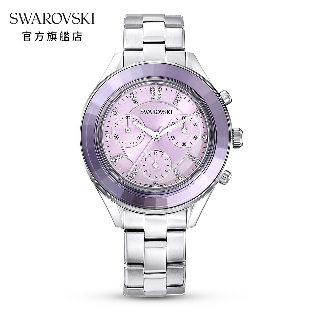 Swarovski 施華洛世奇 Octea Lux Sport 手錶金屬手鏈, 紫色, 不銹鋼