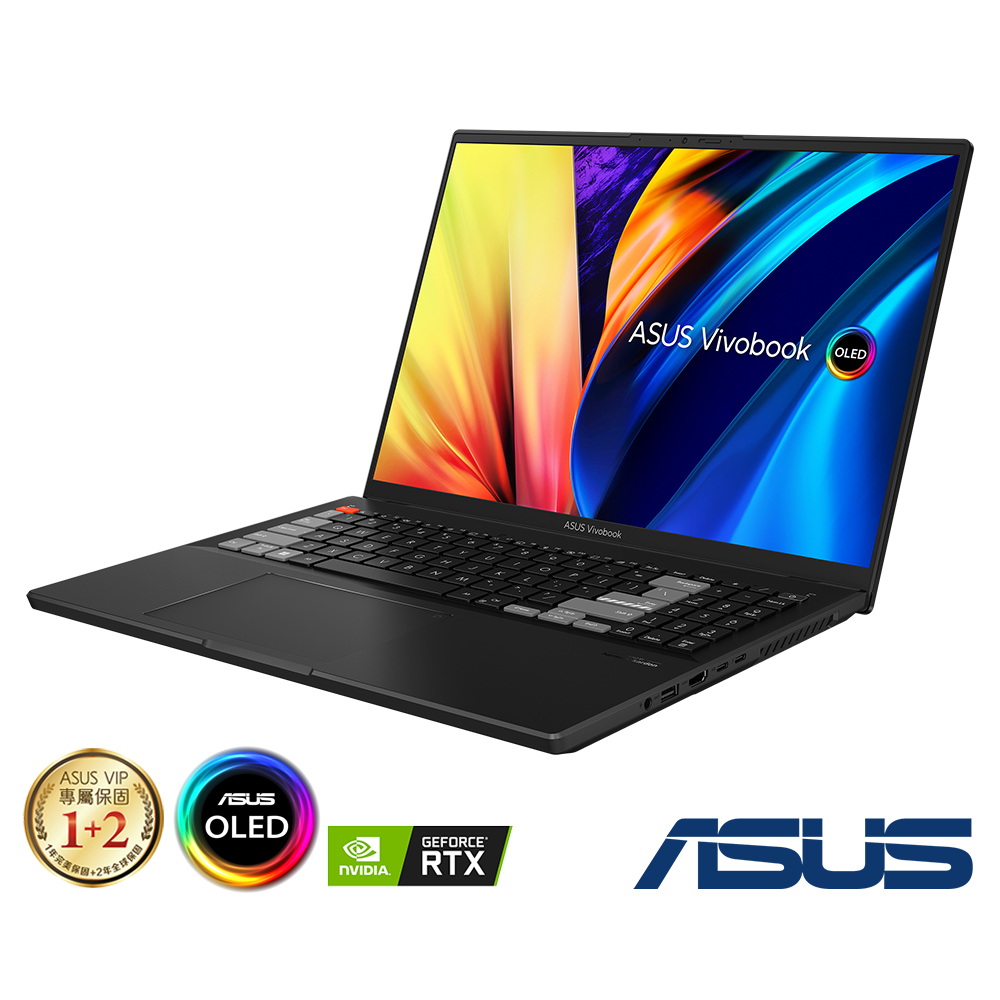 ASUS N7601ZW 16吋4K筆電 (i7-12700H/RTX3060/32G/1TB SSD/零度黑/Vivobook Pro 16X OLED)