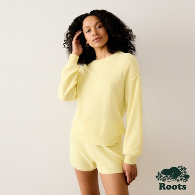 Roots 女裝- 尋常生活系列 輕薄針織上衣-螢光黃