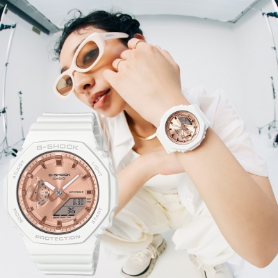 CASIO 卡西歐 G-SHOCK ITZY Lia 配戴款 粉紅金八角農家橡樹手錶 女錶 送禮首選 GMA-S2100MD-7A