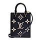 LV M57937經典PETIT SAC PLAT系列Empreinte雙色牛皮手提/斜背包(黑/米) product thumbnail 1