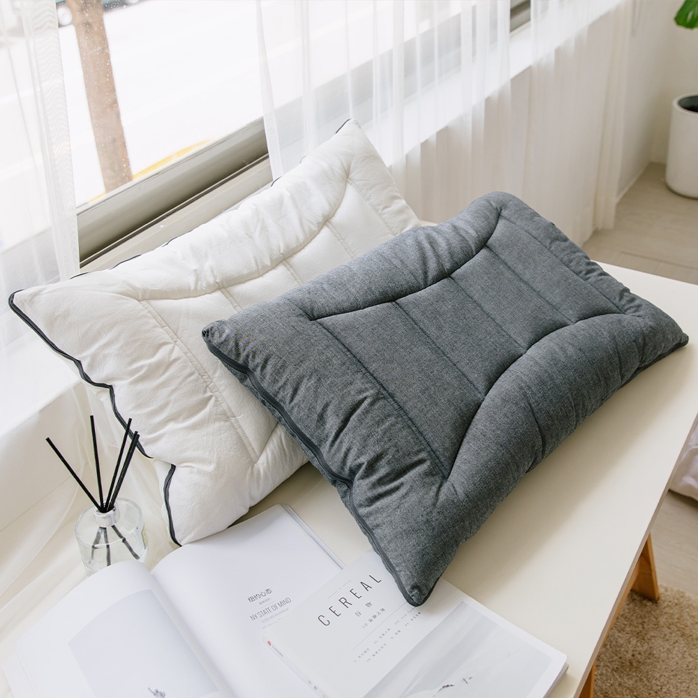 【obis】純棉雙面兩用獨立筒枕 /可水洗純棉枕