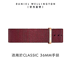 Daniel Wellington DW 錶帶 Classic Roselyn 18mm玫瑰紅織紋錶帶-玫瑰金 DW00200211