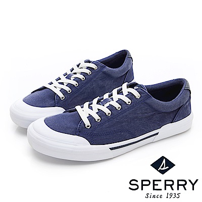 SPERRY 復刻精彩水洗帆布休閒鞋(男)-深藍