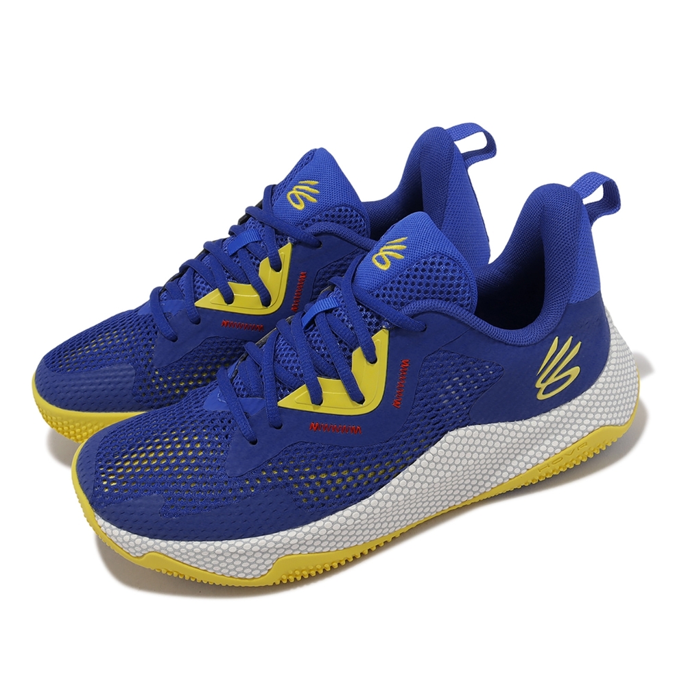 Under Armour 籃球鞋Curry HOVR Splash 3 男鞋藍黃支撐緩震運動