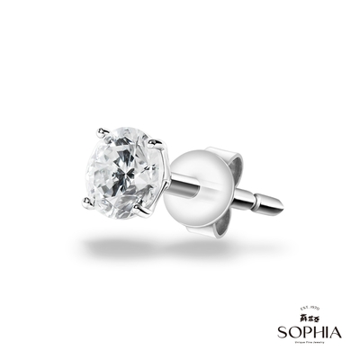 SOPHIA 蘇菲亞珠寶 - 經典四爪 20分 18K金 單邊 鑽石耳環