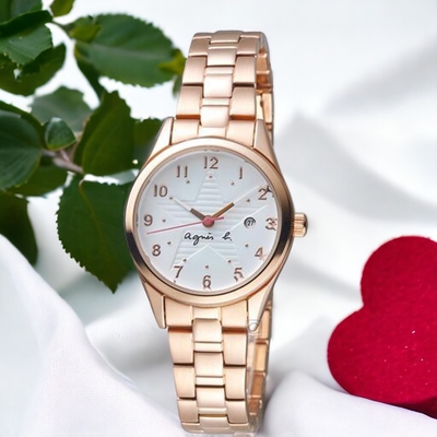agnes b. 閃耀之星特別版經典女錶 手錶 指針錶-VJ22-KR60K/BH7016X1