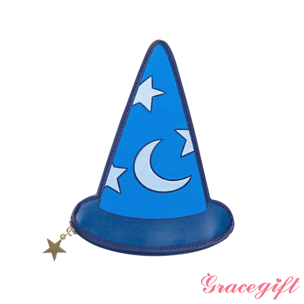 Disney collection by grace gift-迪士尼幻想曲魔法帽零錢包 藍