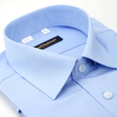 金安德森 藍色吸排窄版長袖襯衫