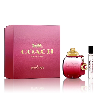 COACH 曠野玫瑰淡香精50ML禮盒(淡香精50ML+噴式隨身瓶7.5ML)