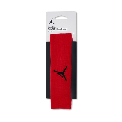 Nike Jordan DRI-FIT 紅黑色 單色頭帶 運動 休閒 頭帶 JKN0060-5OS