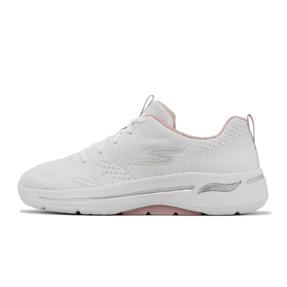 SKECHERS GO WALK ARCH FIT 女健走鞋-白-124403WLPK