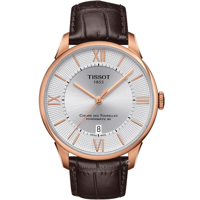 tissot 天梭 官方授權 杜魯爾 80小時動力儲存機械錶(t0994073603800)42mm