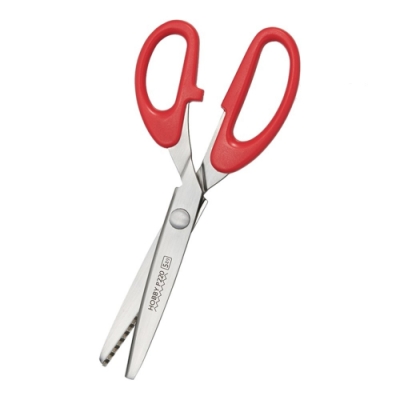 日本可樂牌Clover不鏽鋼5mm鋸齒剪刀36-631鋸齒形剪刀(長22cm)特殊造型花邊剪拚布剪刀