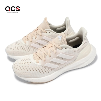 adidas 慢跑鞋 Pureboost 23 W 女鞋 象牙白 米白 Boost 緩衝 運動鞋 愛迪達 IF1535