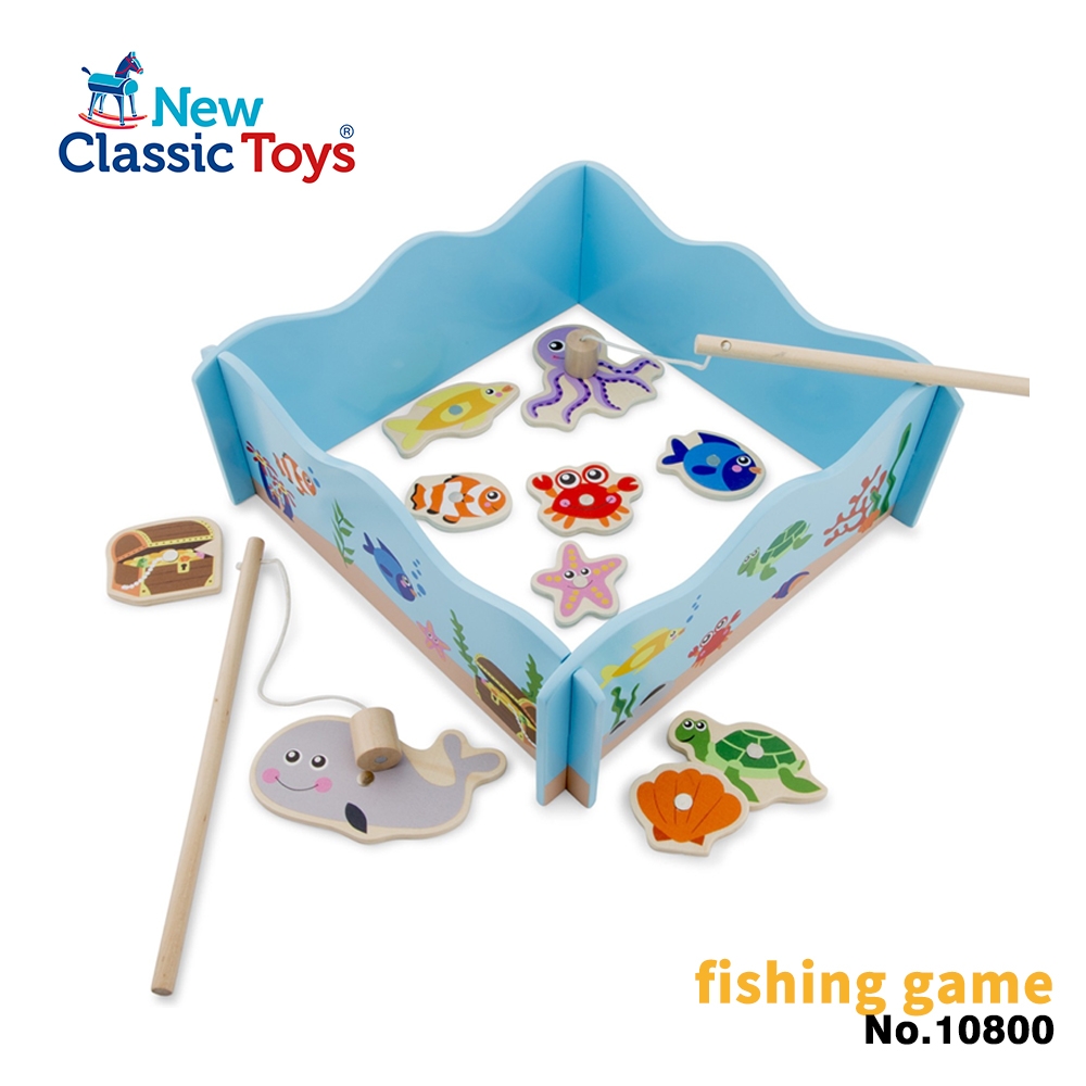 【荷蘭New Classic Toys】 寶寶木製釣魚遊戲-10800 兒童玩具/木製玩具