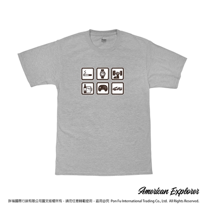American Explorer 美國探險家 印花T恤(客製商品無法退換) 圓領 美國棉 T-Shirt 獨家設計款 棉質 短袖 -爸爸最愛