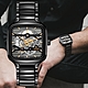 Rado 雷達表 True Square真我系列 高科技陶瓷方形鏤空 雙層錶盤機械腕錶-黑 R05(R27124162 防水50米) product thumbnail 1