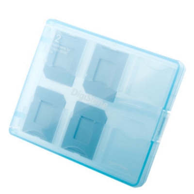 DigiStone 嚴選特A級 多功能記憶卡收納盒(12片裝) 藍色 1個
