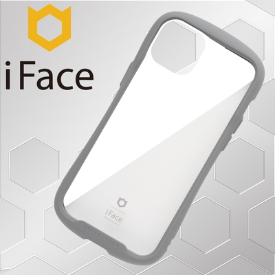 日本 iFace iPhone 14 Plus Reflection 抗衝擊強化玻璃保護殼 - 莫蘭迪灰色