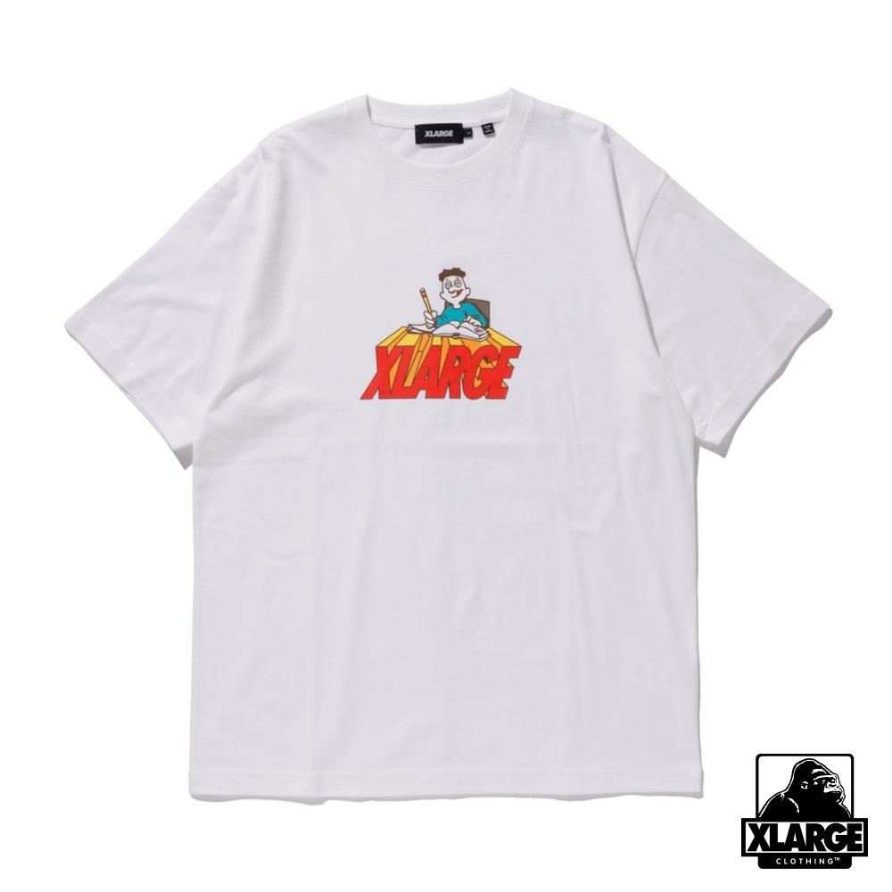 XLARGE S/S TEE BACK TO SCHOOL 短袖T恤-白