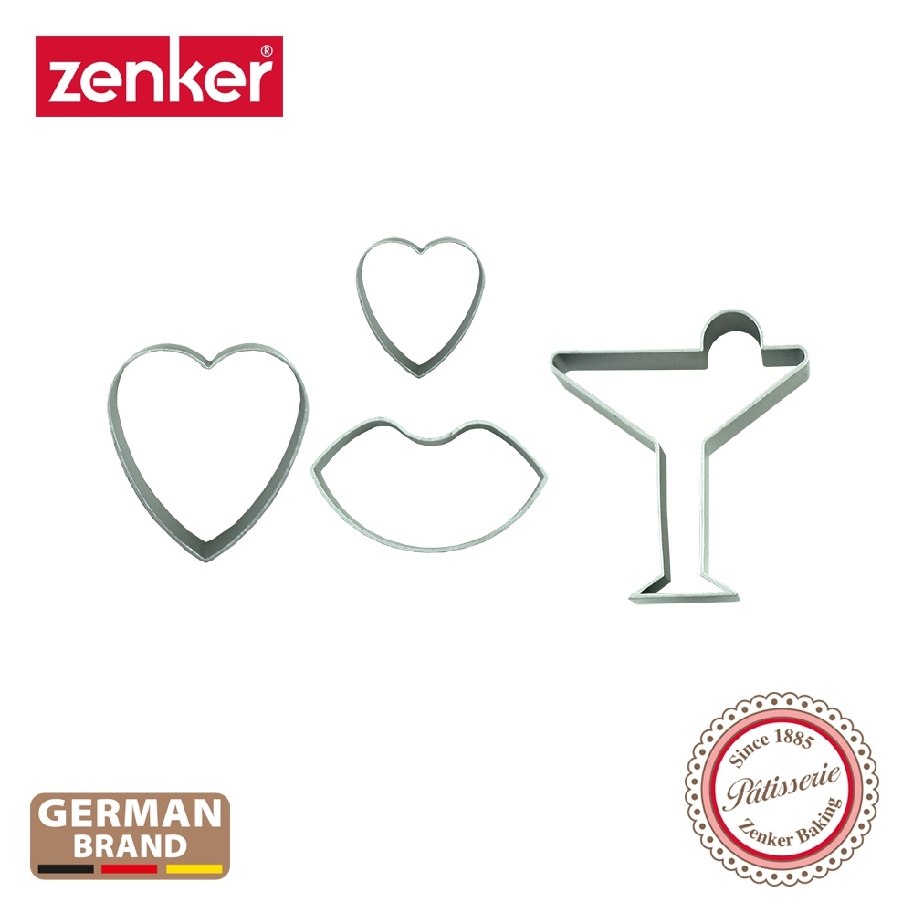 德國Zenker 戀愛系列餅乾模四件組