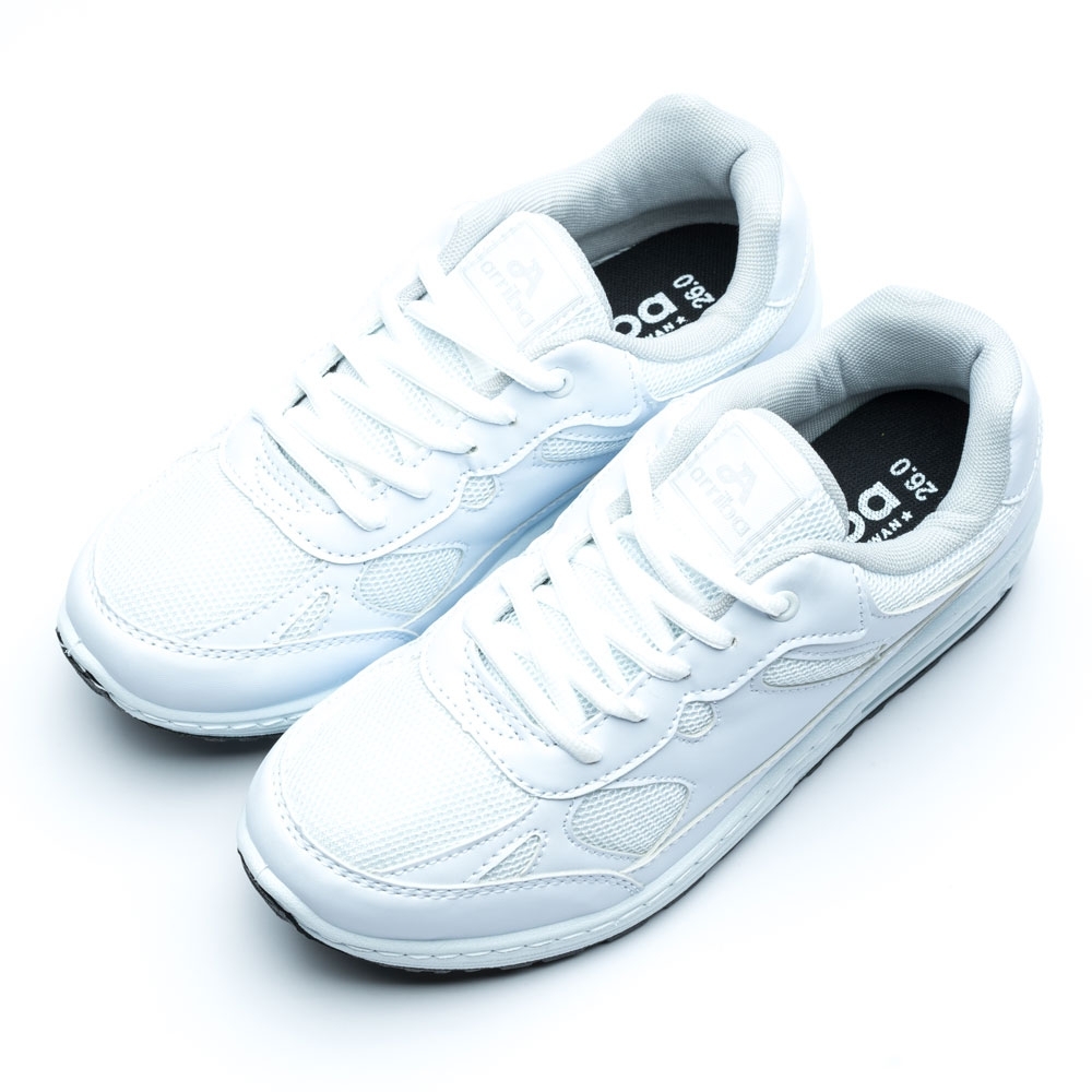 ARRIBA艾樂跑男鞋-氣墊系列透氣運動鞋-白/黑(FA533)