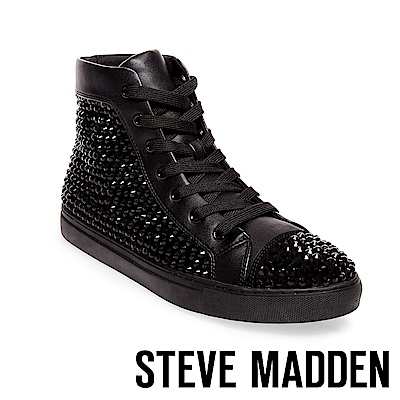 STEVE MADDEN-CRESCENT經典男士鑽面休閒鞋-黑色