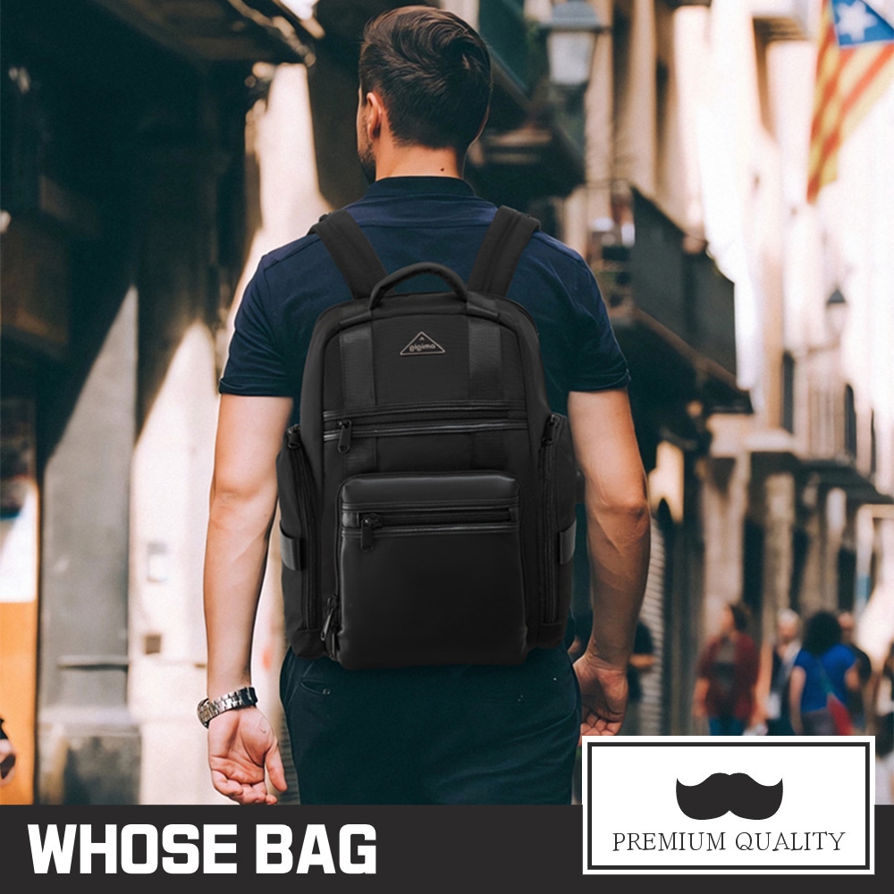【WHOSE BAG】大容量防潑水耐磨商務旅行後背包 筆電背包 男包 女包 NO.WBGG048
