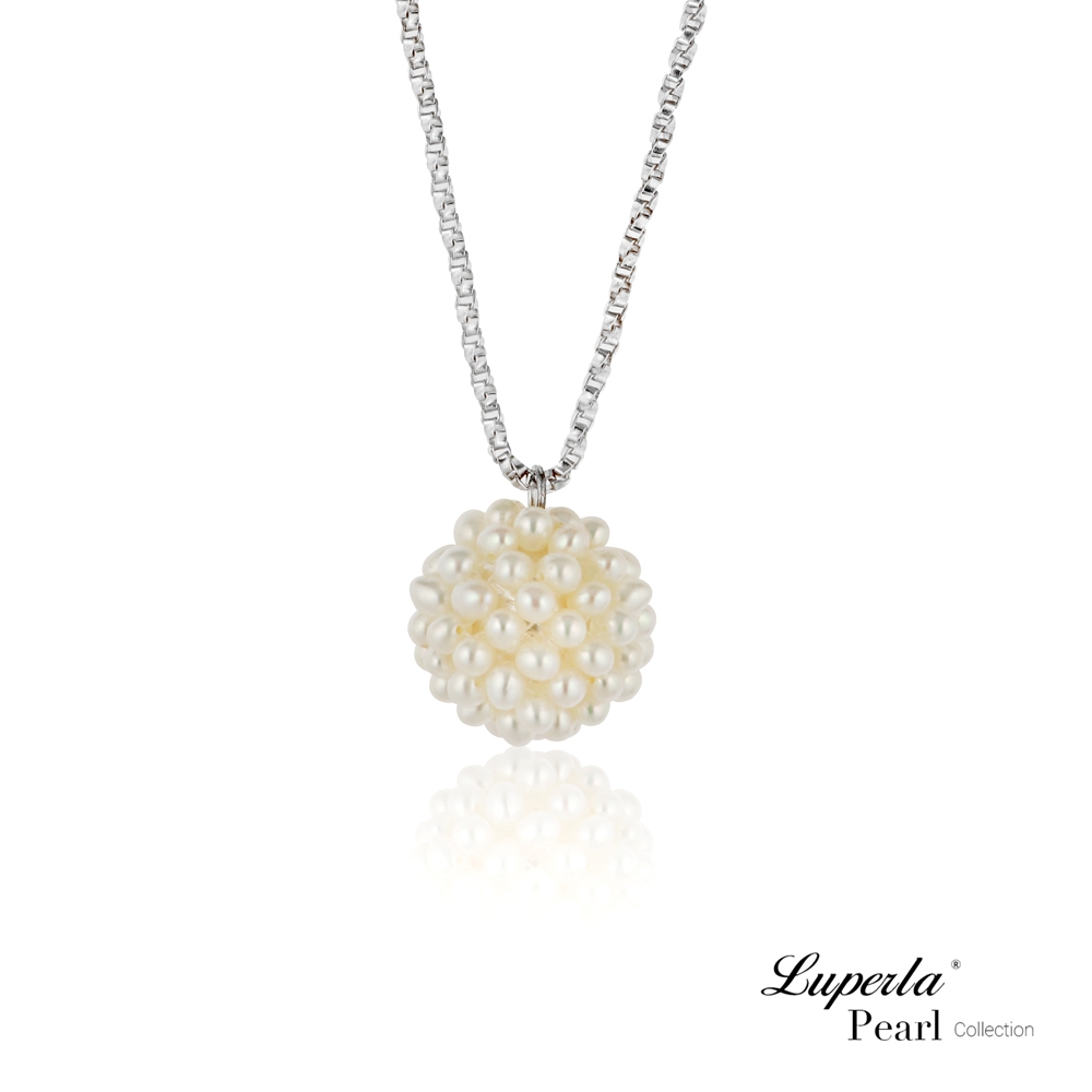 大東山珠寶 珍珠925銀項鍊 歐美古典編織珠寶 繡球花永恆