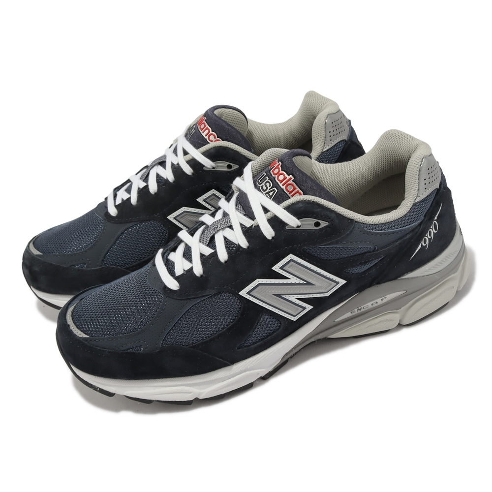 New Balance 休閒鞋990 V3 男鞋深藍美製麂皮復古拼接NB 紐巴倫M990NB3