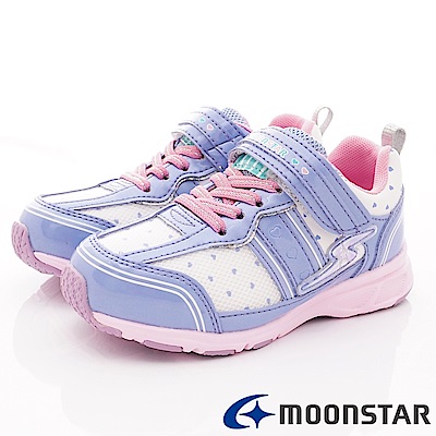 日本月星頂級競速童鞋 輕量防滑系列 NI091紫白(中大童段)