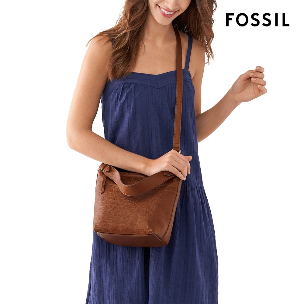 FOSSIL Julianna 真皮兩用Hobo斜背包-咖啡色SHB3079210 | 斜/肩背包