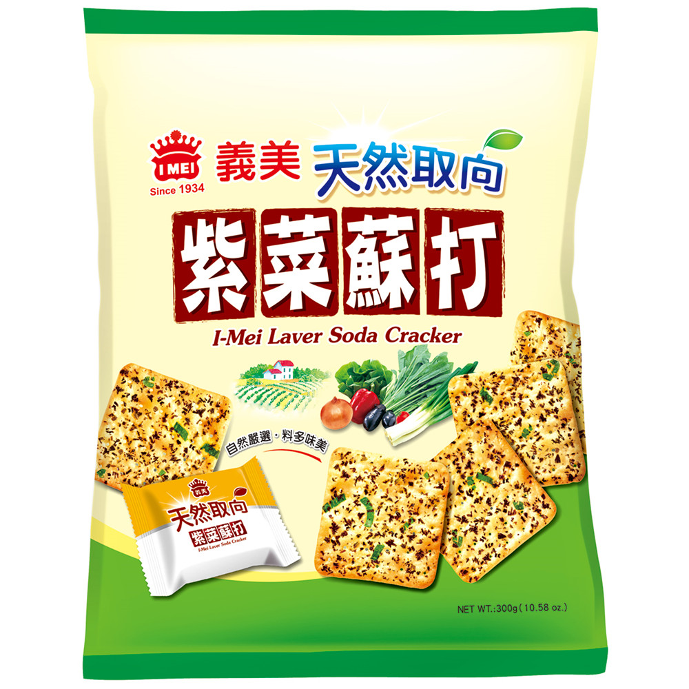 義美 天然取向紫菜蘇打餅乾(300g)