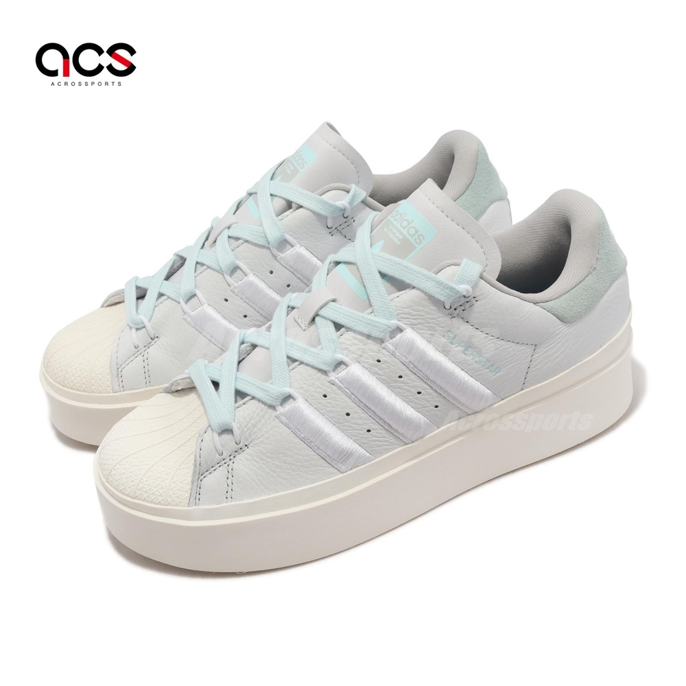 adidas 休閒鞋 Superstar Bonega W 女鞋 灰藍 奶油底 厚底 增高 經典鞋 愛迪達 GX4352