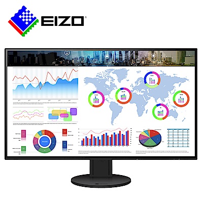 EIZO FlexScan EV3285黑色 32吋4K/Type-C/薄邊框/低藍光