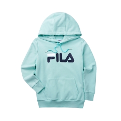 FILA KIDS #肆意極線 長袖連帽T恤-薄荷綠 1TET-8421-L