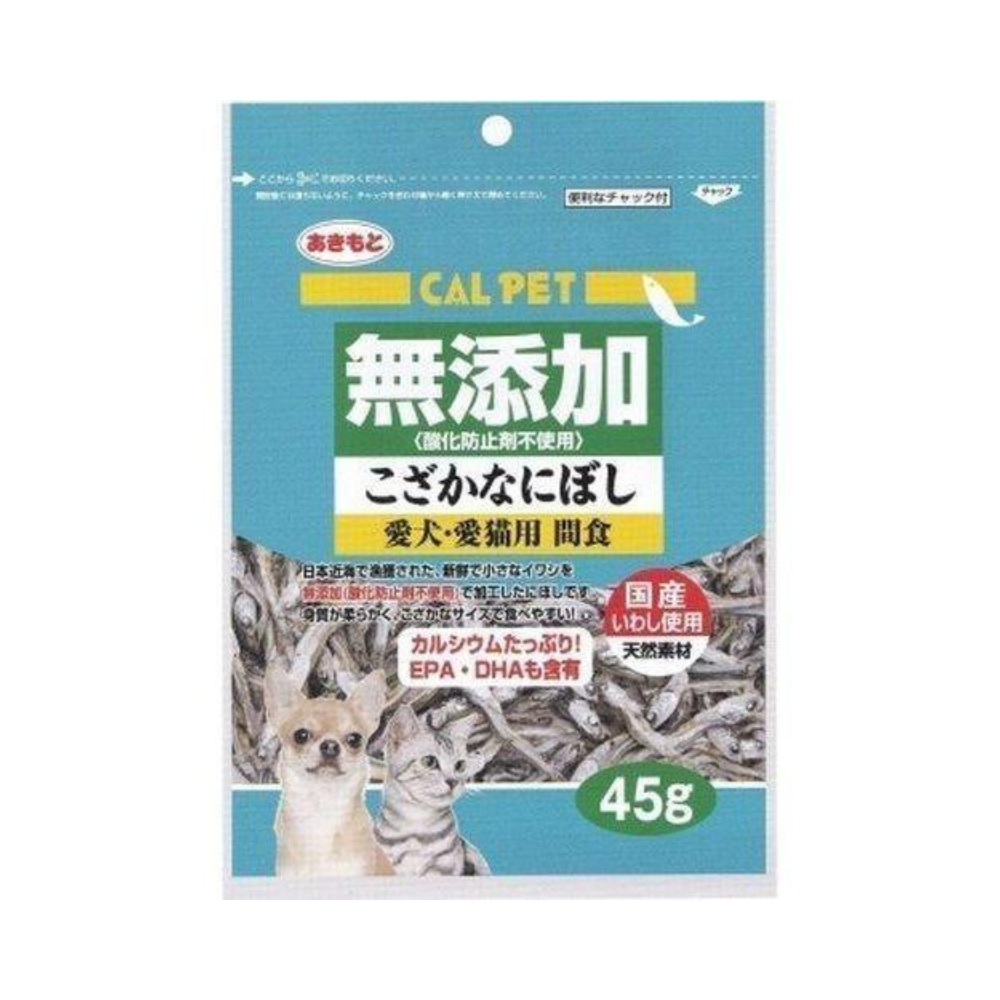 CAL PET元氣王-無添加小魚乾 30g-愛犬．愛貓用 間食 (P802200) x 4入組(購買第二件贈送寵物零食x1包)