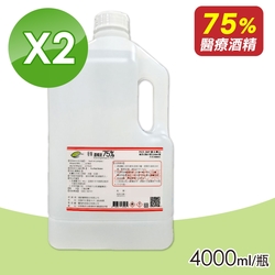 醫強 酒精75％ 4000ml/瓶(2入組)