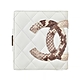 CHANEL 康朋系列雙C LOGO羊皮6卡扣式短夾(展示品/白x咖啡) product thumbnail 1