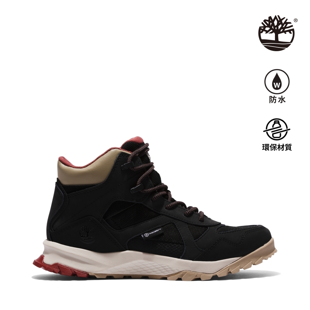 Timberland 女款黑色皮革防水休閒鞋|A5PPB015