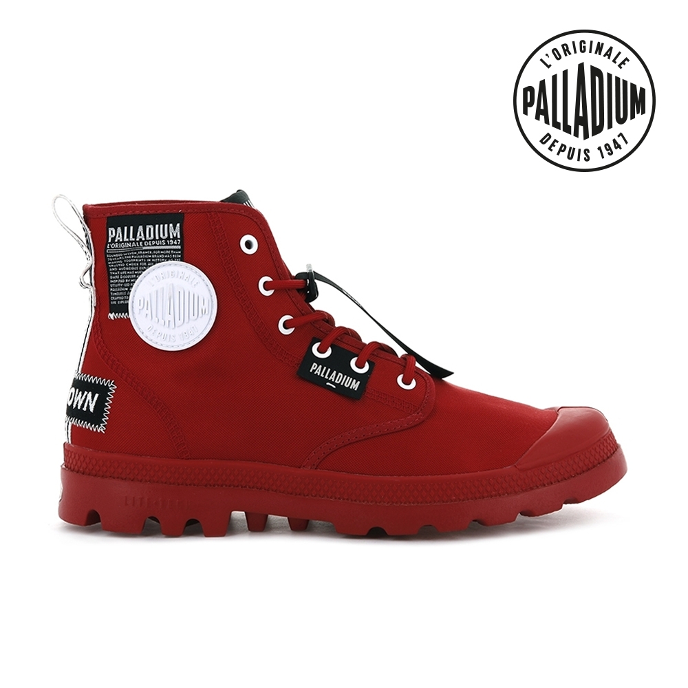 PALLADIUM PAMPA LITE OVERLAB輕量標籤軍靴-中性-紅