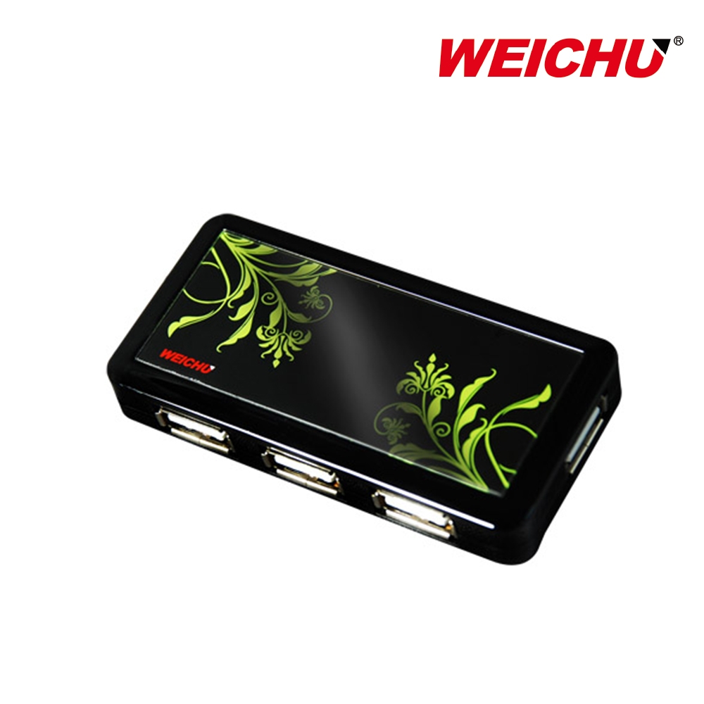 WEICHU 綠芒戀  4埠USB2.0 HUB集線器 (附贈USB線) HU-510B
