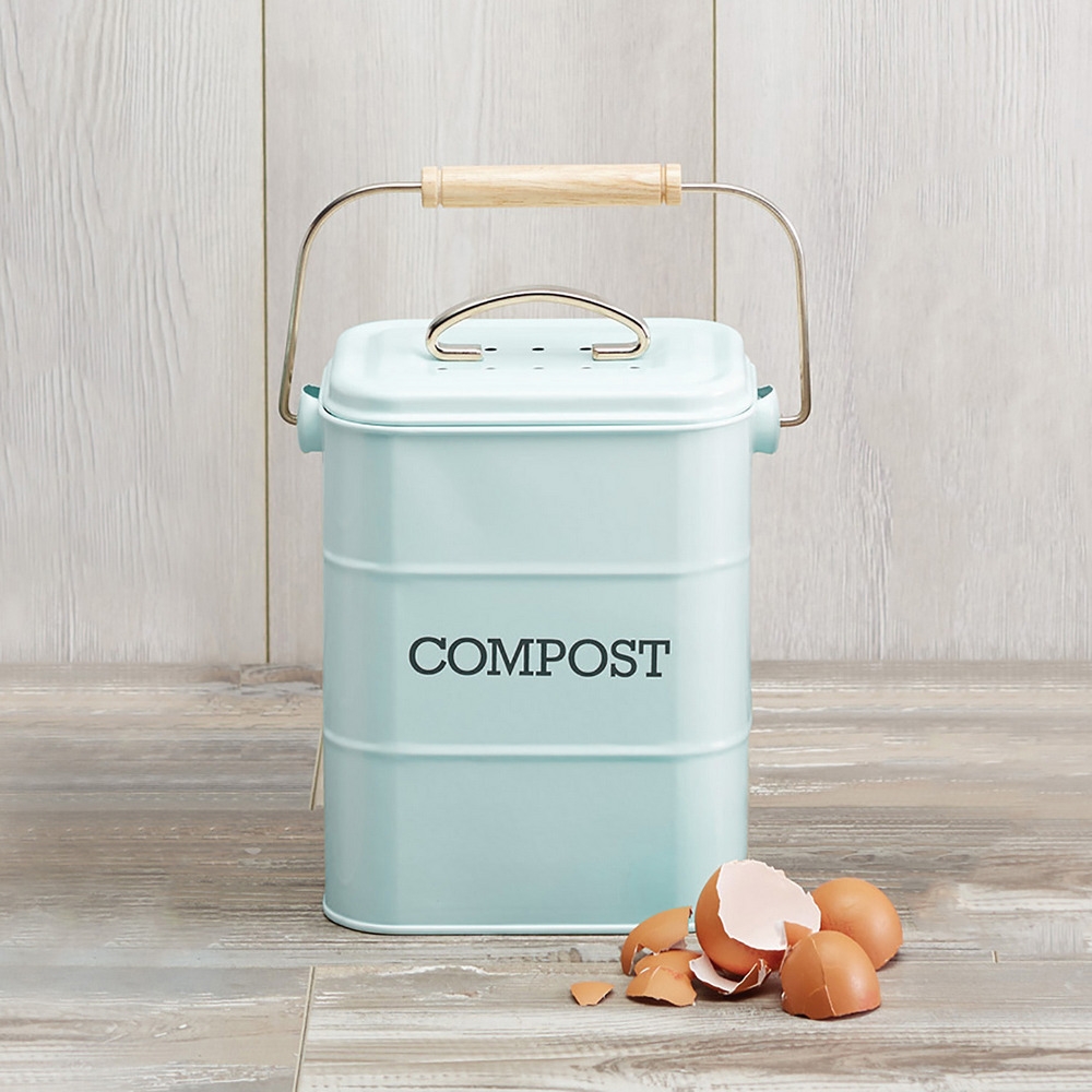 KitchenCraft Living Nostalgia 3L Steel Compost Bin