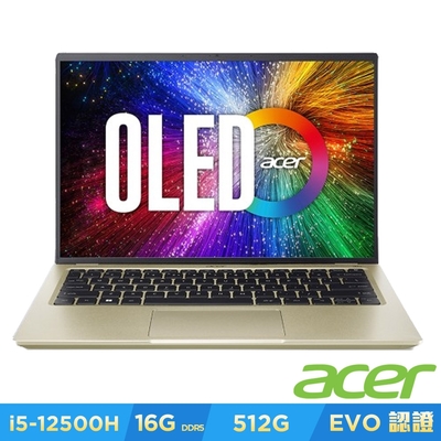 acer 宏碁 swift 3 sf314-71-54ur 14吋oled輕薄筆電(i5-12500h/16gb/512gb/win11/金)｜evo認證