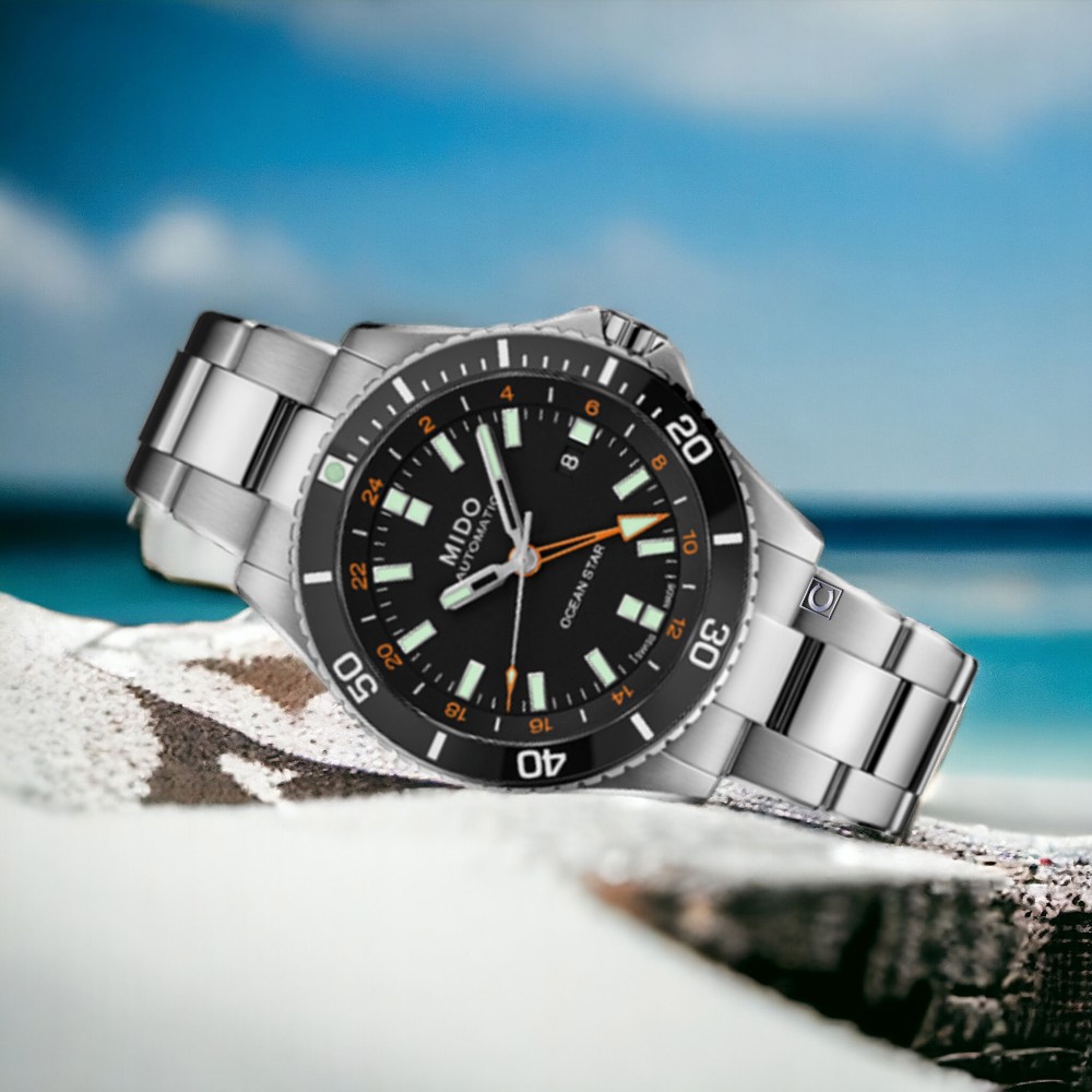 MIDO 美度官方授權Ocean Star 海洋之星 GMT 200米潛水機械錶(M0266291105101)44mm